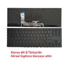 Hp Omen 15-EK1011NT 4H0H9EA Notebook Klavye Siyah TR ışıklı / Kırmızı