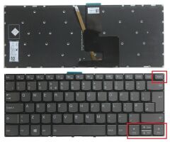 Lenovo 81HQ00E6TXB Notebook Klavyesi Siyah TR (Del Tuş) Ver.1 / ışıklı