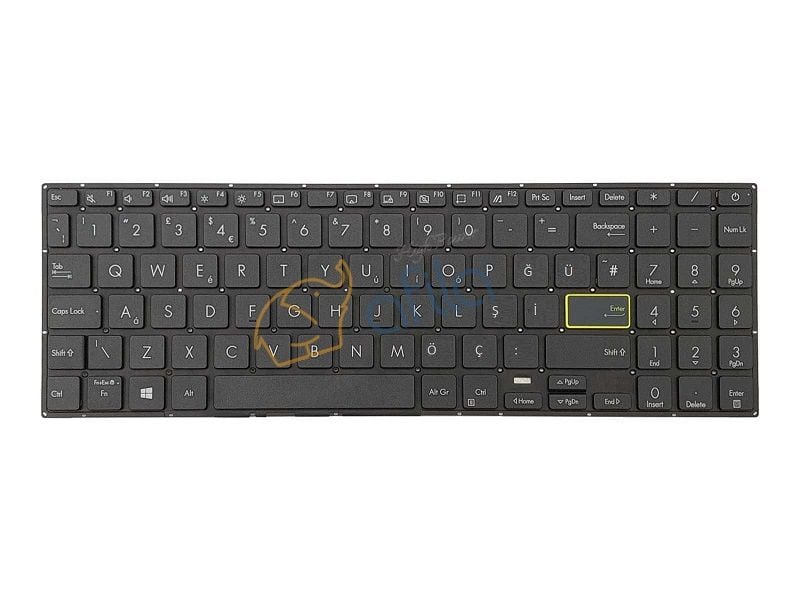 Asus L510M, L510MA, L510MA-BB01-CB Uyumlu Notebook Klavyesi, Tuş Takımı (Siyah TR)