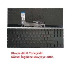 Hp Omen 15-EN1002NT 39C81EA Notebook Klavye Siyah TR ışıklı / Kırmızı