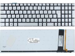 Asus N550LF N56Vm, Notebook Klavye - Silver - TR - Backlit