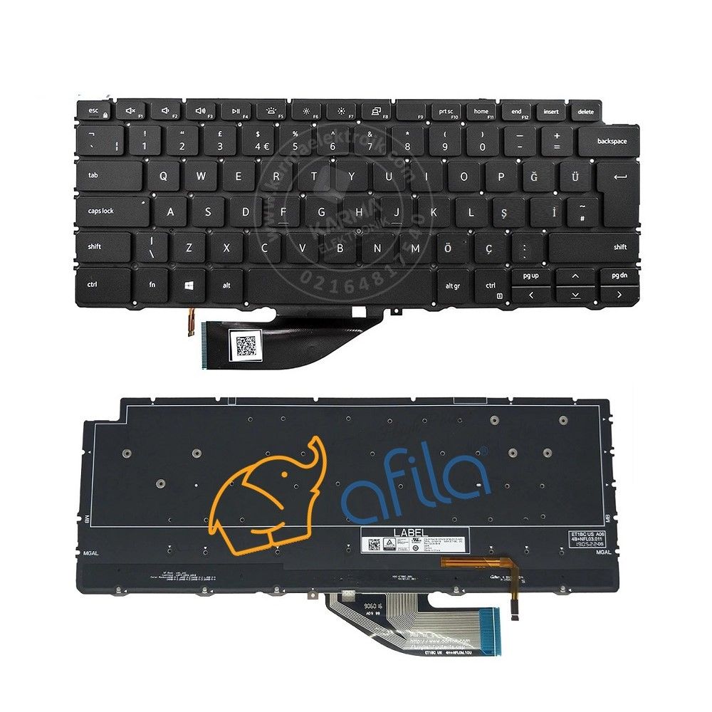 04J7RW NSK-ET0BC PK132C91A00 4J7RW Notebook Klavye - Tuş Takımı / Siyah - TR - Backlit