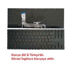 Hp Omen 15-EN1019NT 4H1U3EA Notebook Klavye Siyah TR ışıklı / Kırmızı