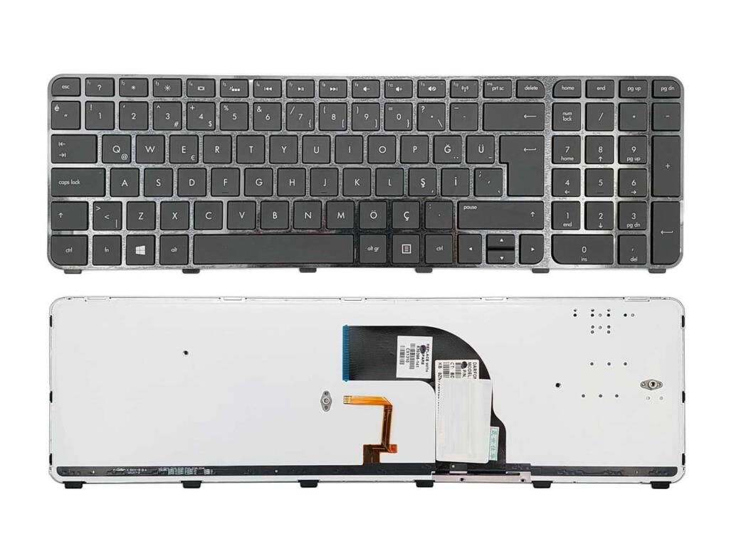 Hp Pavilion dv7-7200, dv7-7300 Notebook Klavye-(Siyah TR) ışıklı
