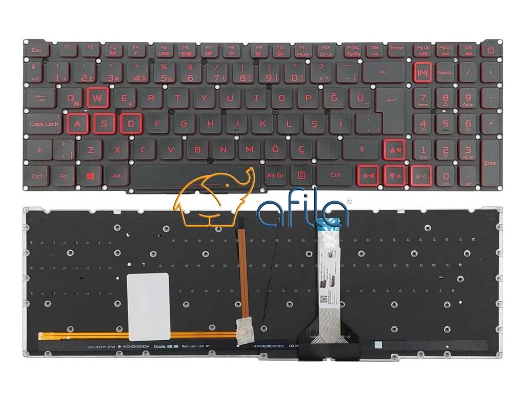 Acer Nitro 5 AN517-52-78C3 Notebook Klavye (Siyah TR) RGB ışıklı