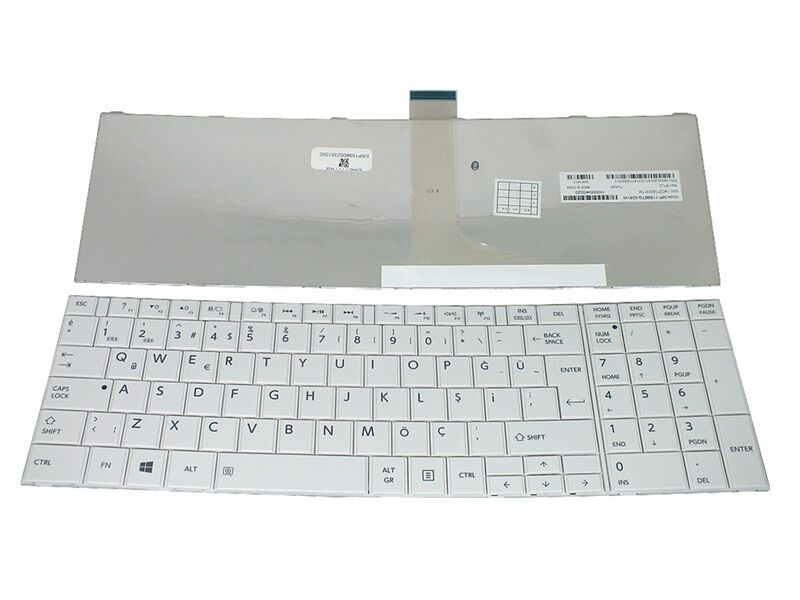 Toshiba Satellite C850 C855 C855D Notebook Klavyesi Beyaz / V2