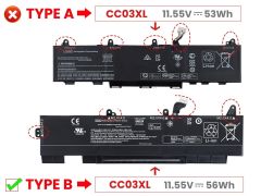 Hp CC03XL Notebook Bataryası, Laptop Pili - Ver.2