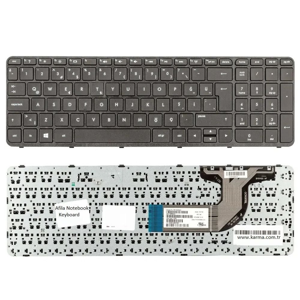 Hp 15-G000NT K0X20EA 15-G009ST G7X18EA Notebook Klavyesi Siyah TR