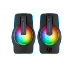 Rampage RMS-G7 FALSETTO 2.06 Watt RGB Ledli Mavi Multimedia Gaming USB Speaker