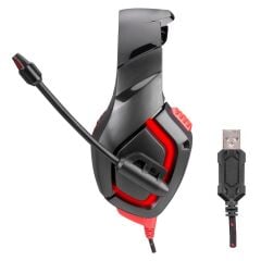 Rampage RM-K7 MAGNIFIC Siyah/kırmızı 7.1 Surround Sound System USB Mikrofonlu Oyuncu Kulaklığı