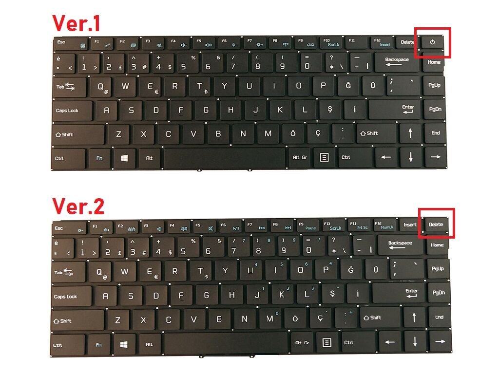Casper Nirvana C350.4000-4L00E Notebook Klavyesi - Siyah - TR - Ver.1