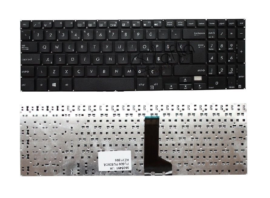 Asus Pro Essential PU551L Notebook Klavyesi - Siyah TR