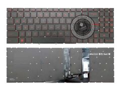 MSI Cyborg 15 A13VEA12-1252XTRA12 Uyumlu Klavye Siyah TR, Ver.1 (Beyaz Işık) - Kırmızı Tuş