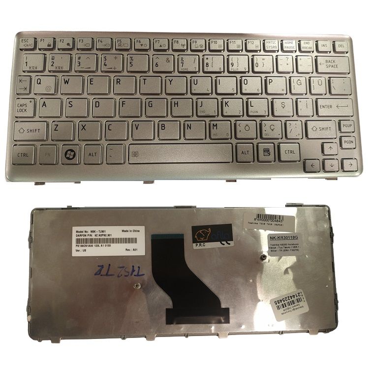 Toshiba PK1308O2A20 Klavyesi - Gümüş (Adaptasyonlu)