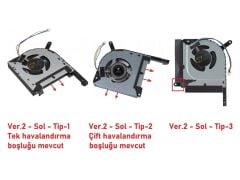 Asus TUF Gaming F17 FX706LI-HX175A15 uyumlu Notebook Gpu Fanı V2 (Sol Fan) Tip2