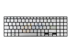 Asus VivoBook 15 K513EP-L1576A93 Uyumlu Notebook Klavyesi, Tuş Takımı (Silver, Gri TR) ışıklı