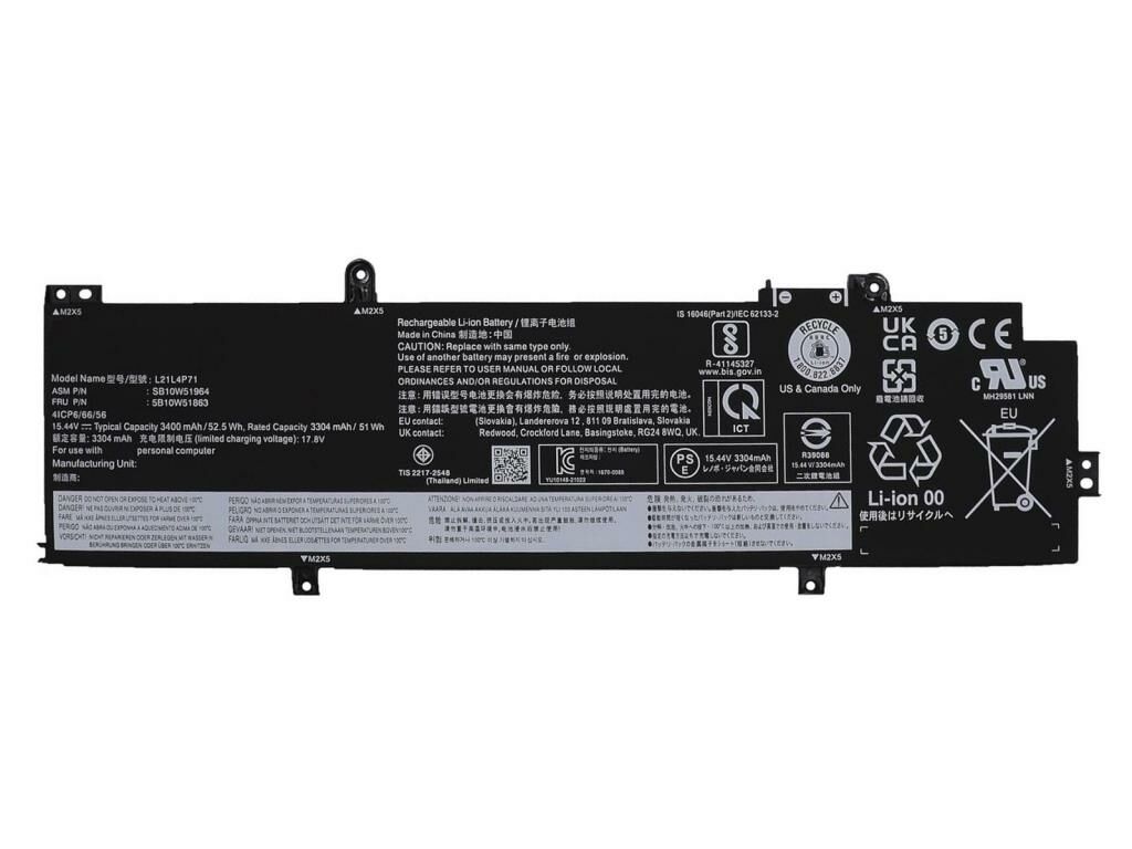Lenovo ThinkPad T14 Gen3, L21L4P71 Notebook Bataryası, Laptop Pili  - 4 Cell / RLL-201