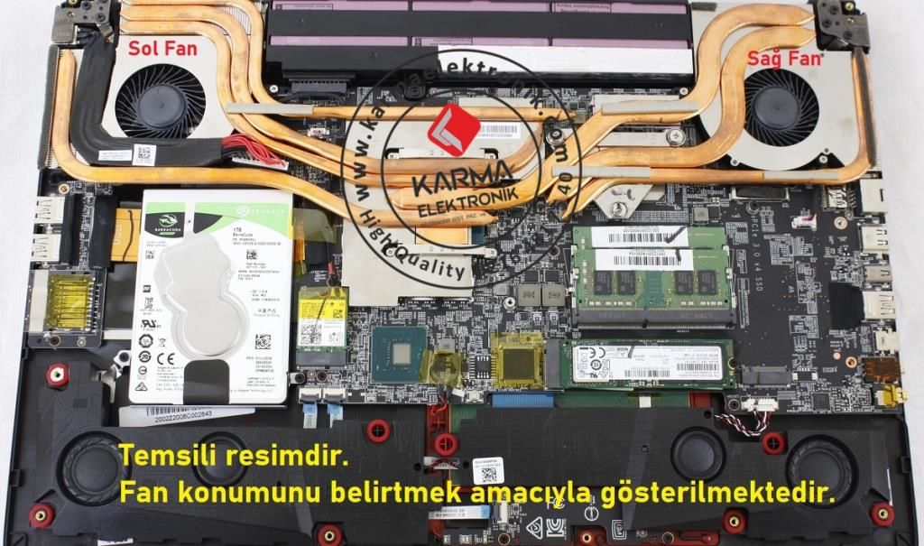 MSI GE73VR Raider 7RF-035XTR Notebook Cpu ve Gpu Fanı, Sağ-Sol SET (Msi)