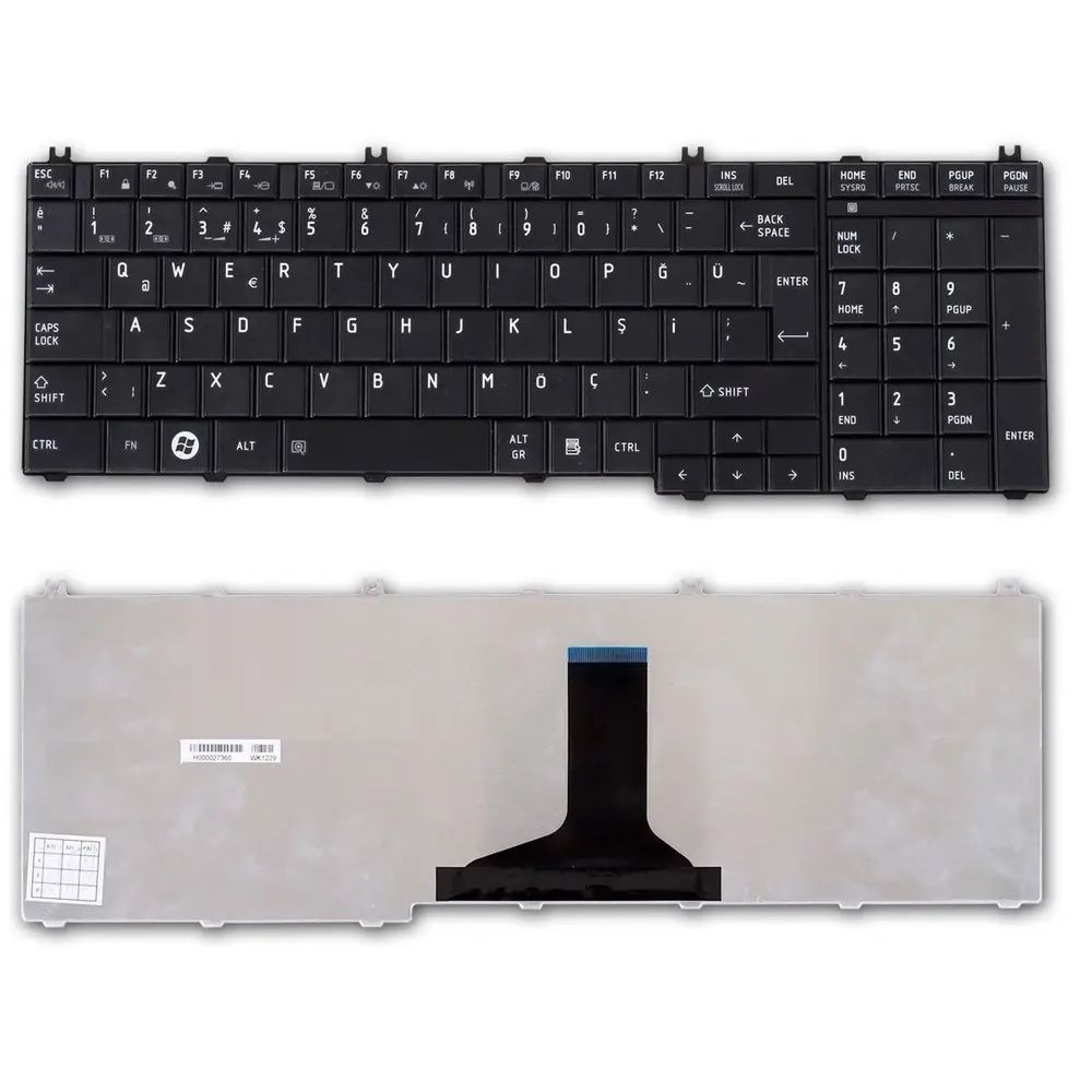 Toshiba L655D-SP6002M, L655D-SP6003L Notebook Klavye Siyah TR