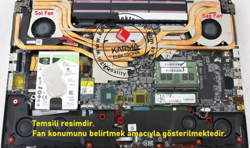 MSI GE73VR Raider 7RF-270XTR Notebook Cpu ve Gpu Fanı, Sağ-Sol SET (Msi)