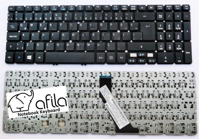 Acer Aspire V7-581G V7-582P Notebook Klavyesi - Siyah - TR