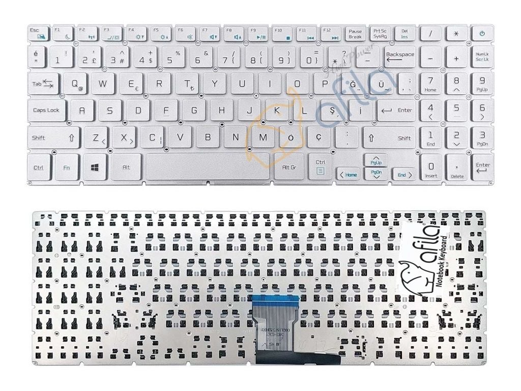 Casper Nirvana S500.1051-BE50X-G-F Silver Notebook Klavyesi Gri TR