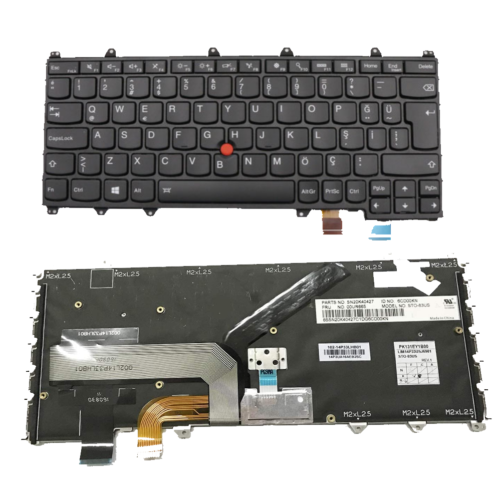 Lenovo Thinkpad Yoga 260 20FD 20FE 20GS 20GT Notebook Klavye (Siyah TR)