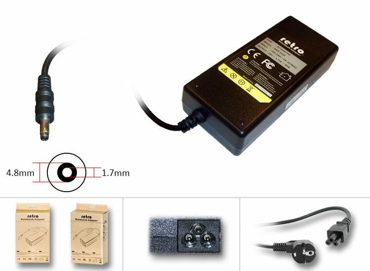 Exper Flex A4B-130F uyumlu Adaptör, Şarj Cihazı (4.8mm*1.7mm)