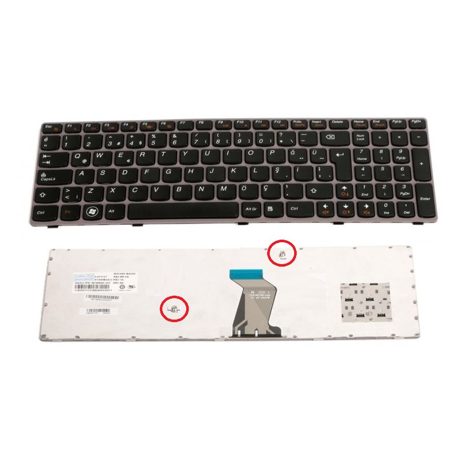 Lenovo IdeaPad Y570, Y570A Notebook Klavyesi - Siyah - TR