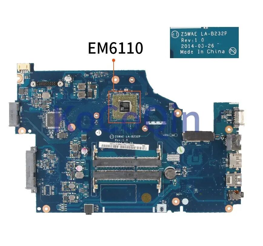 Acer Aspire E5-511 E5-521 E5-531 E5-551 E5-571 V3 572 Notebook Anakartı, Mainboard Amd A4-6210 İşlemcili - LA-B232P