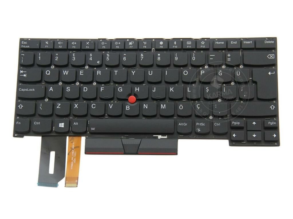 Lenovo Thinkpad T14 Gen 1 Type 20S0 20S1 uyumlu Notebook Klavyesi (Siyah TR) / ışıklı