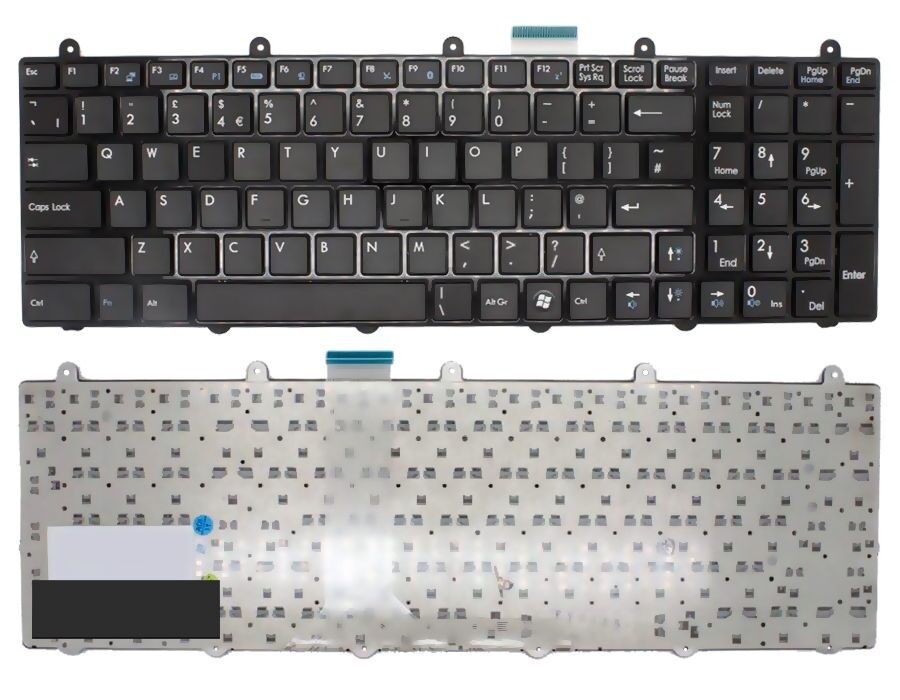 Msi GE60 2PC-401XTR, GE70 0ND-413XTR Klavyesi (Siyah TR) MSI Üstten Vidalı