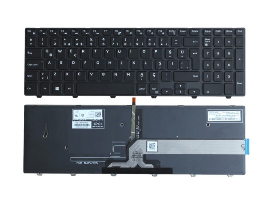Dell inspiron 3558, 15-3558 Notebook Klavyesi - Tuş Takımı / Siyah - TR ışıklı