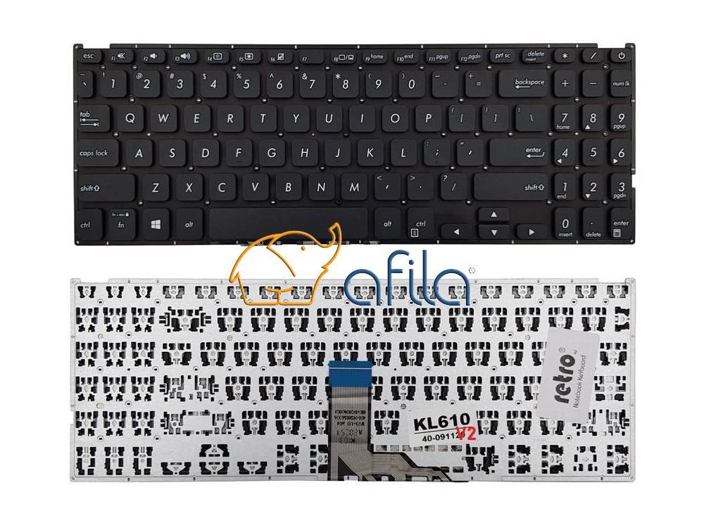ASUS VivoBook F512DA F512FA F512FB F512FJ Notebook Klavyesi (Füme Siyah TR)