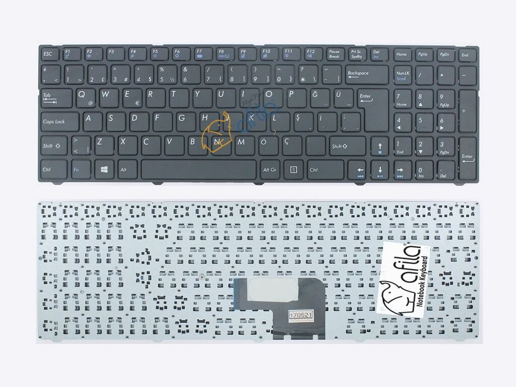 Casper Nirvana C710.7200-AD45T Notebook Klavyesi, Laptop Tuş Takımı (Siyah TR) Ver.2