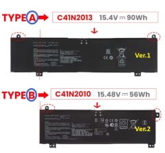 Asus C41N2013, C41N2013-1 Notebook Bataryası, Laptop Pili / RASL-211