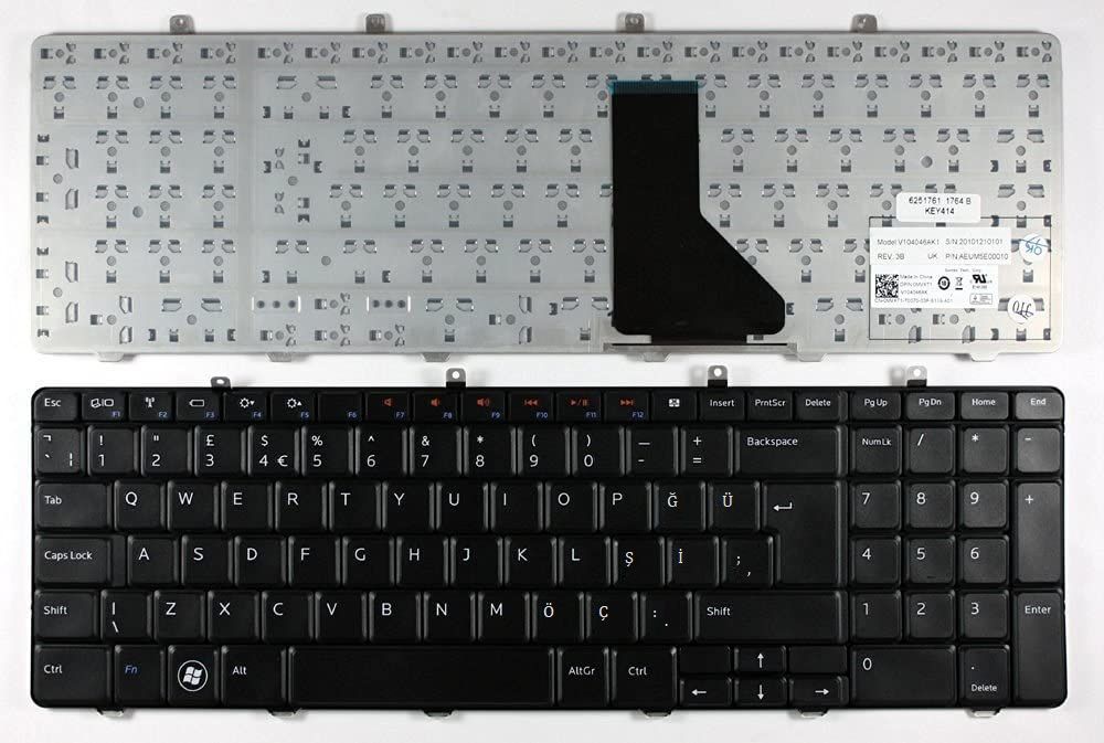 Dell İnspiron 17R 1764 V104046AK1 Notebook Klavyesi - Siyah - TR