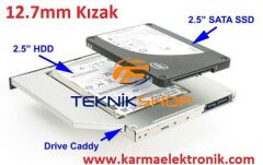 Asus uyumlu DVD-SSD Çevirici Adaptör Kızak 12.5mm Kalın Versiyon