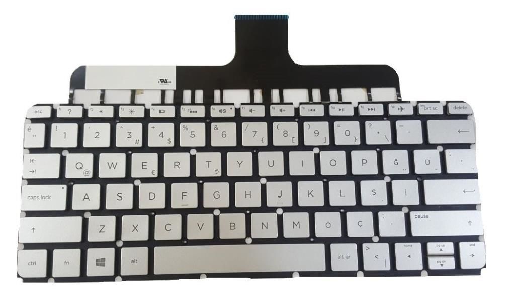 Hp Envy 13-AB001NT X9Y45EA Notebook Klavye (Gri TR) ışıklı