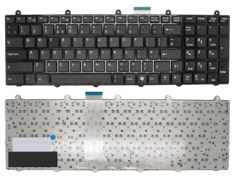 Msi GT70 - 0NC-098TR, GT60 2QD-1207TR Klavyesi (Siyah TR) MSI Üstten Vidalı