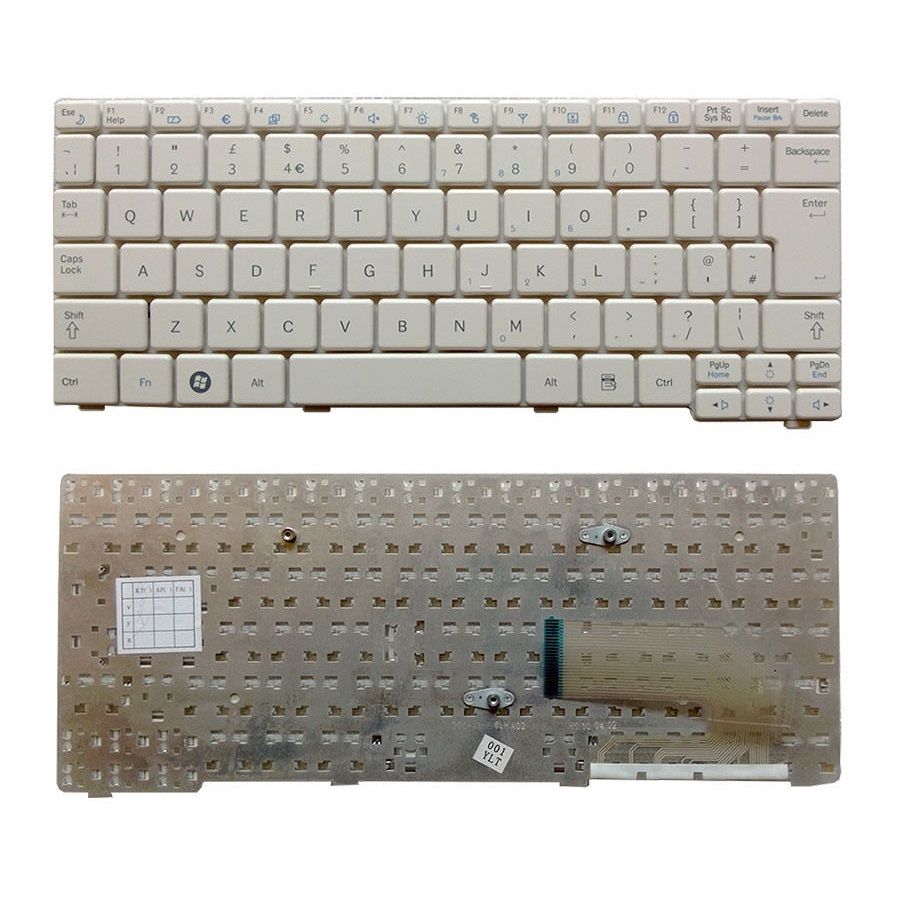 Samsung N145, N148, N150, N130 Notebook Klavyesi - Beyaz - TR