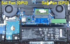 Hp omen 15-CE Serisi 15-ce008nt Notebook CPU + VGA Fanı Takım