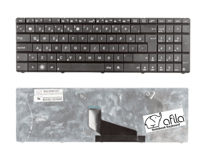 Asus X53U-S X181D, X53U-SX013D Notebook Klavyesi(Siyah TR)