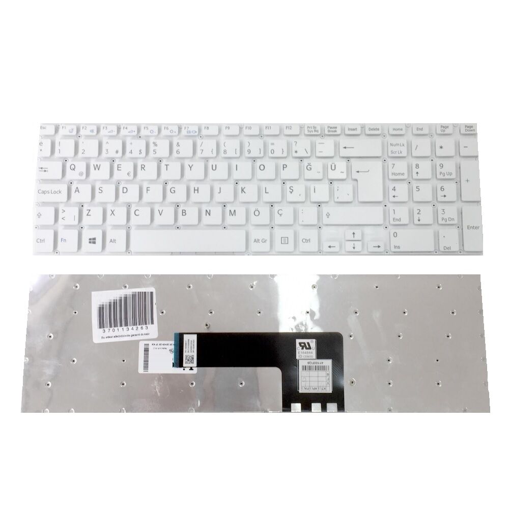 Sony Vaio 9Z.NAEBQ.10T, AEHK9A001103A Notebook Klavye (Beyaz TR)