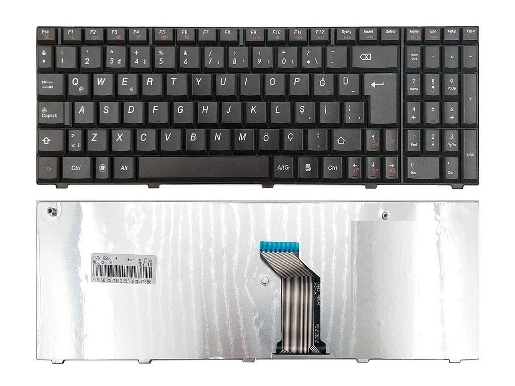 Lenovo ideaPad G570 G570A G570AH G570E G570G Klavye (Siyah TR)