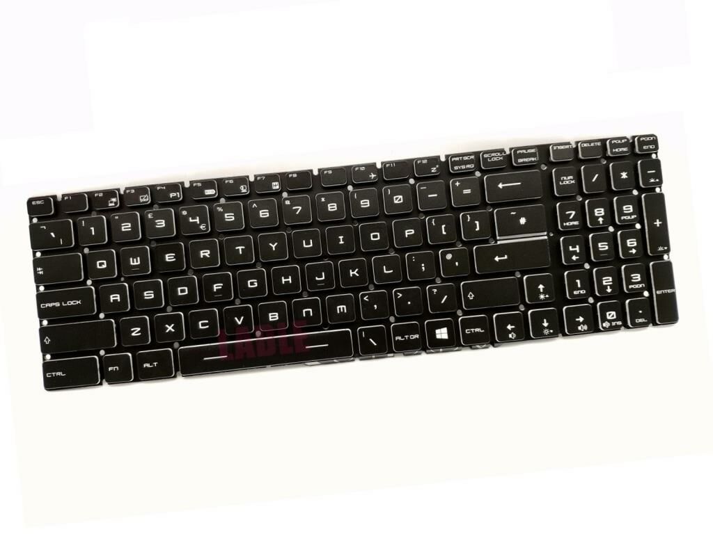 MSI GE75 Raider 9SE-410XTR msi Uyumlu Notebook Klavyesi (Siyah TR) Ver.2 / RGB ışıklı