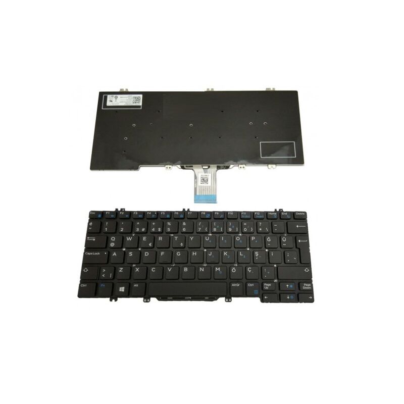 Dell Latitude 7280, 7290 Notebook Klavye (Siyah TR)