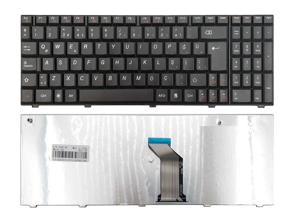 Lenovo ideaPad Z565, Z565A Klavye (Siyah TR)