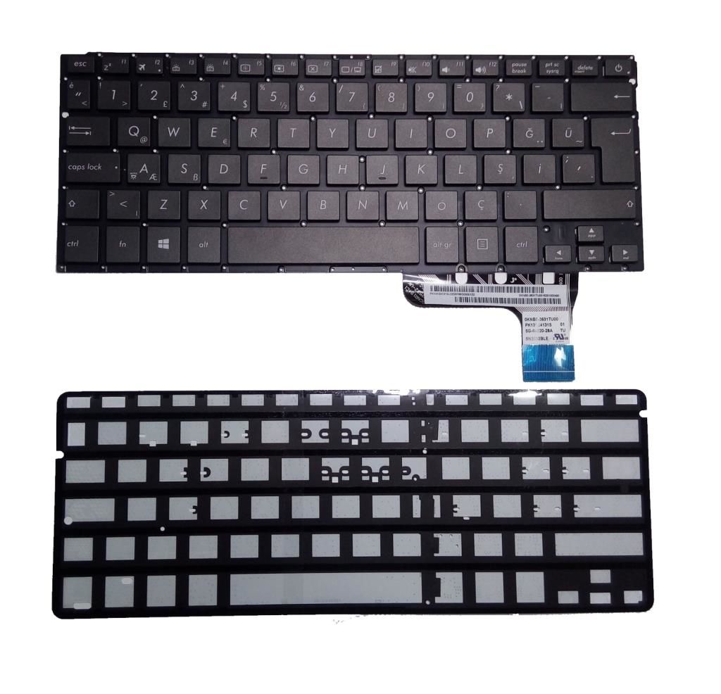 Asus UX303LA UX303LB UX303LN Notebook Klavyesi-Siyah-TR - Işıklı