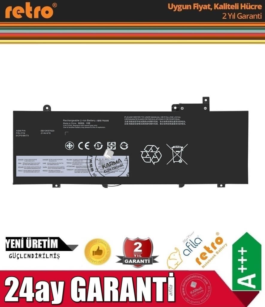 Lenovo 01AV480 Notebook Bataryası, Laptop Pili